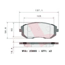 Brembo Front Ceramic Brake Pad P78013N for Subaru BRZ, Forester, Impreza, XV, Toyota GT86