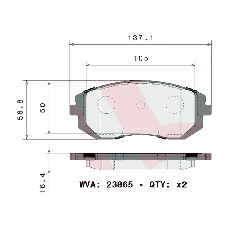 Brembo Front Ceramic Brake Pad P78013N for Subaru BRZ, Forester, Impreza, XV, Toyota GT86