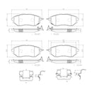 Brembo Front Ceramic Brake Pad P78017N for Subaru Forester SJ, Legacy, Levorg, WRX