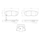 Brembo Rear Ceramic Brake Pad P78018N for Subaru BRZ, Forester, Toyota GT86