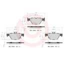 Brembo Rear Ceramic Brake Pad P78026N for Subaru Forester, impreza, Legacy, XV