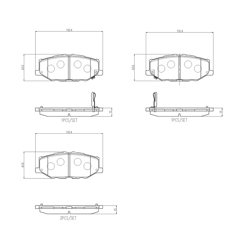 Brembo Front Ceramic Brake Pad P79040N for Suzuki Jimny JB74