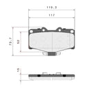 Brembo Front Ceramic Brake Pad P83009N for Toyota Hilux 1988-2005, Land Cruiser 70, Prado 90