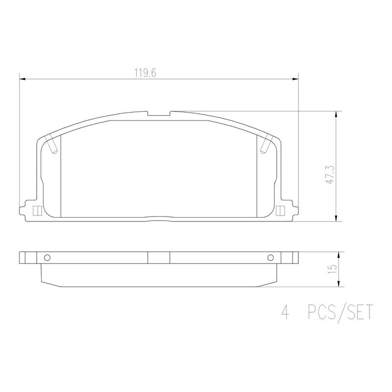 Brembo Front Brake Pad P83011N for Toyota Corolla, MR2