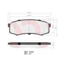 Brembo Rear Ceramic Brake Pad P83024N for Mitsubishi Pajero BK, Toyota FJ Cruiser, Land Cruiser