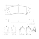 Brembo Rear Ceramic Brake Pad P83049N for Toyota Land Cruiser 100 1998 - 2007