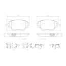 Brembo Front Ceramic Brake Pad P83055N for Toyota RAV4 2001-2005