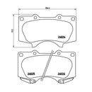 Brembo Front Ceramic Brake Pad P83066N for Mitsubishi Pajero BK, Toyota FJ Cruiser, Fortuner 2016-, Hilux 2015-, Land Cruiser Prado 150