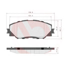 Brembo Front Ceramic Brake Pad P83082N for Toyota Corolla Altis E170 2014-2019