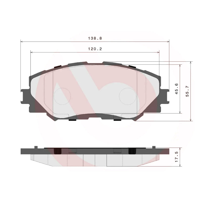 Brembo Front Ceramic Brake Pad P83082N for Toyota Corolla Altis E170 2014-2019