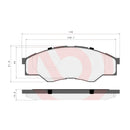 Brembo Front Ceramic Brake Pad P83096N for Toyota Innova 2005-2015