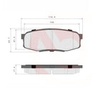 Brembo Rear Ceramic Brake Pad P83098N for Toyota Land Cruiser 200 2008-2021, Sequoia