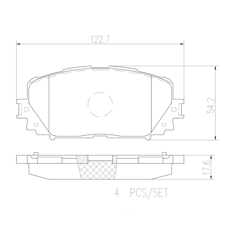 Brembo Front Ceramic Brake Pad P83101N for Toyota Vios 1.5