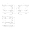 Brembo Front Ceramic Brake Pad P83102N for Toyota Fortuner 2016-, Hilux 2016-Up