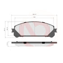Brembo Front Ceramic Brake Pad P83145N for Toyota RAV4, Alphard, Lexus RX350, NX300, RX450H