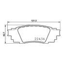 Brembo Rear Ceramic Brake Pad P83160N for Toyota RAV4 2019 - Present