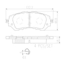 Brembo Front Brake Pad P83165N for Toyota Vios 1.3