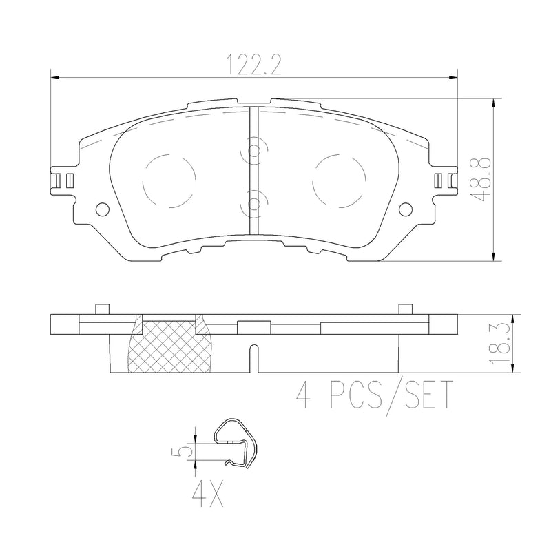 Brembo Front Brake Pad P83165N for Toyota Vios 1.3