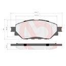 Brembo Front Ceramic Brake Pad P83167N for Toyota Hilux 2015-Up