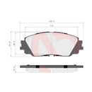 Brembo Front Ceramic Brake Pad P83172N for Toyota Innova Zenix, Corolla Cross 2020-