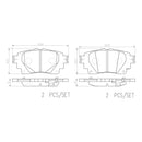 Brembo Rear Ceramic Brake Pad P83174N for Toyota Innova Zenix, Corolla Cross, RAV 4, Lexus NX350