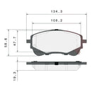 Brembo Front Ceramic Brake Pad P83177N for Toyota Corolla Altis, Altis Hybrid E210 2018-Up