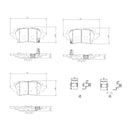 Brembo Rear Ceramic Brake Pad P83178N for Toyota Corolla Altis, Altis Hybrid E210 2018-Up
