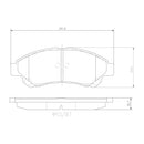 Brembo Front Ceramic Brake Pad P83191N for Toyota Raize, Veloz, Lite Ace