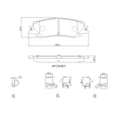 Brembo Rear Ceramic Brake Pad P83192N for Toyota Land Cruiser Prado J250, LC300, Lexus LX600