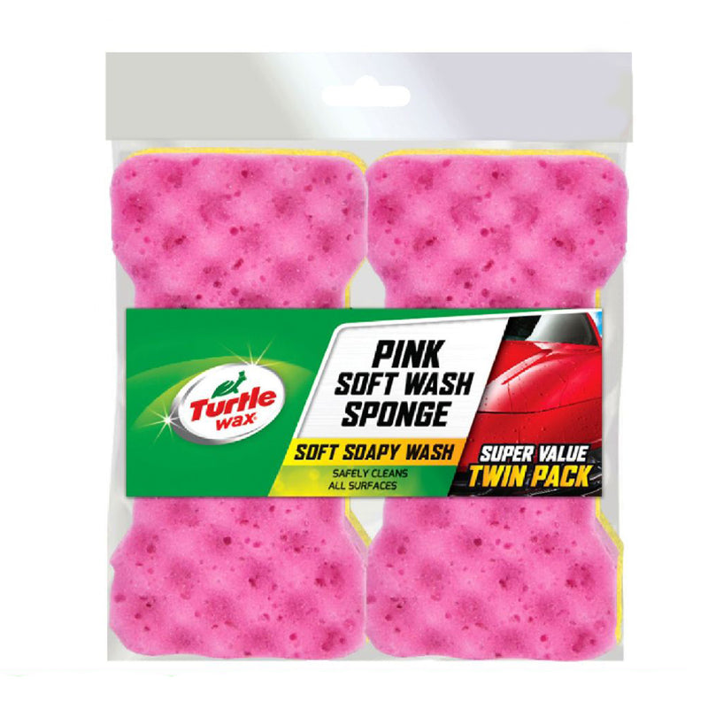 Turtle Wax Pink Soft Wash Sponge 2pcs/pk