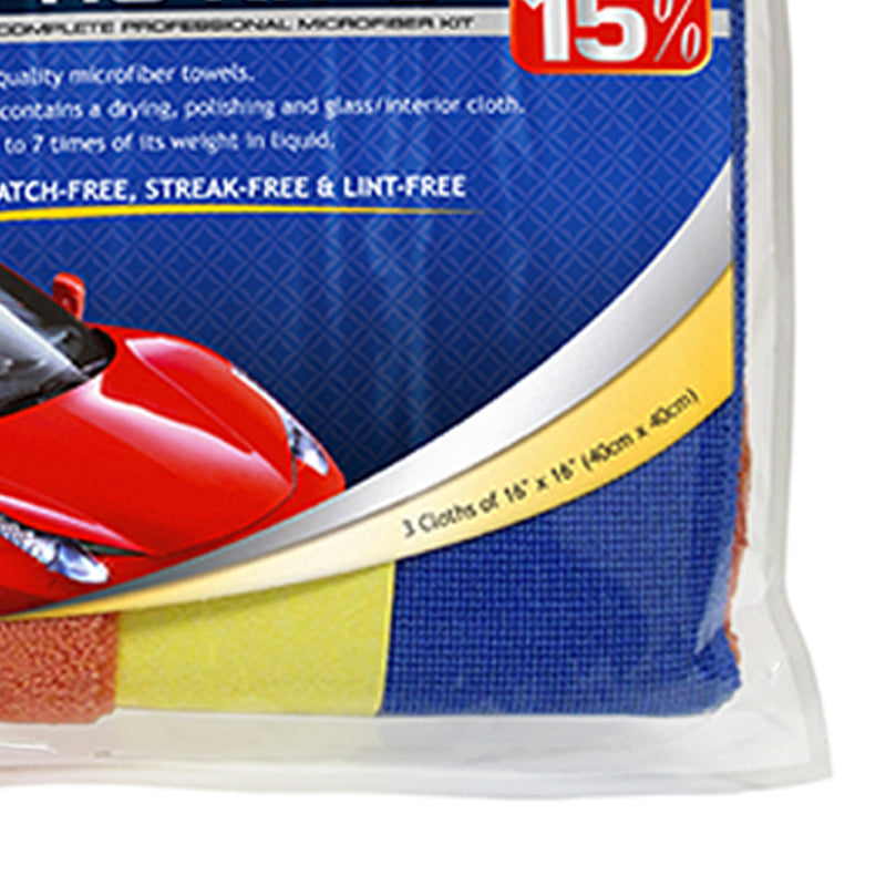 Microtex Prokit 3 (Terry / Chamois / Ultra) 16in. x 16in.