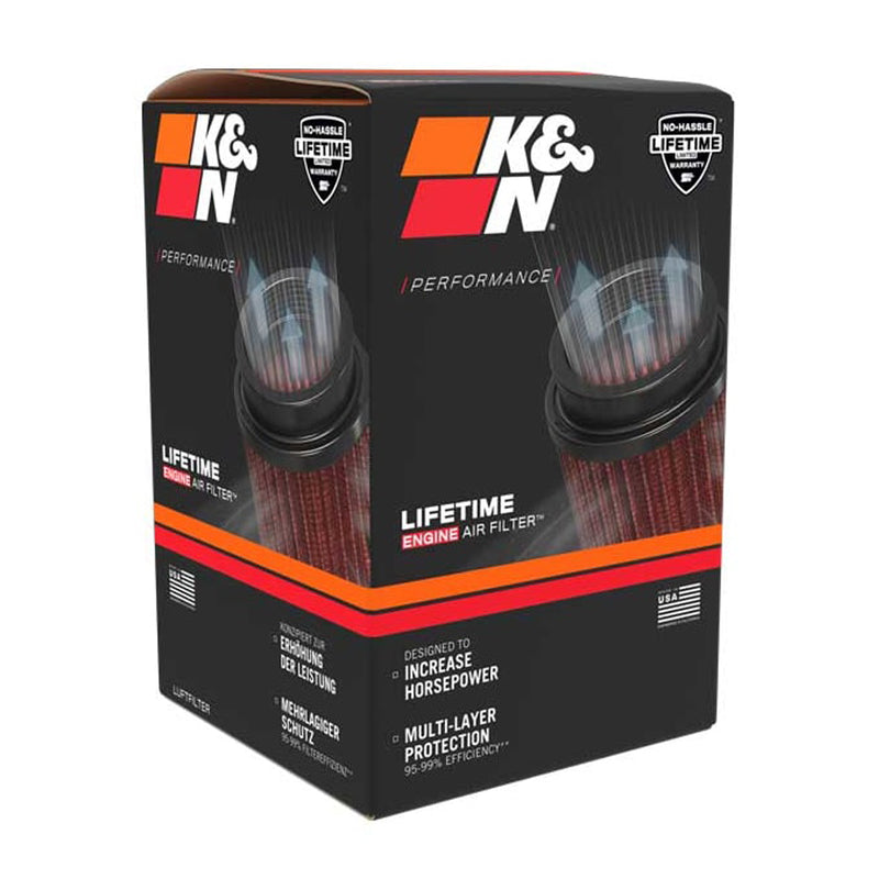 K&N Universal Clamp-On Air Filter RU-1280 1.8" Inlet, 4" Height