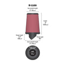 K&N Universal Clamp-On Air Filter R-1100 1.688" Inlet, 4" Height (40° Flange Angle)