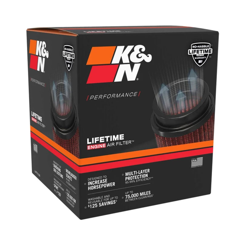 K&N Universal Clamp-On Air Filter RU-1020 6" Inlet, 8" Height