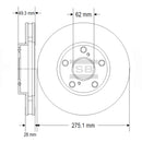 Hi-Q Front Rotor Disc SD4694 for Toyota Camry 2.4 2003-2007