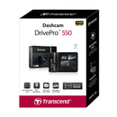 Transcend Dashcam DrivePro 550 1440P 2K QHD Dual Camera 64GB