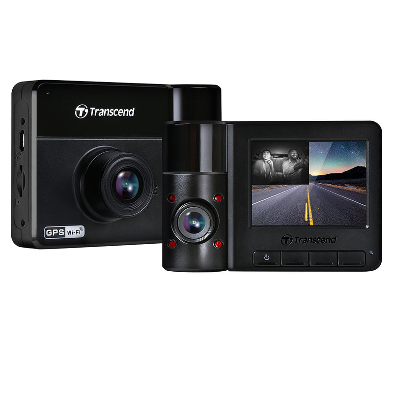 Transcend Dashcam DrivePro 550 1440P 2K QHD Dual Camera 64GB