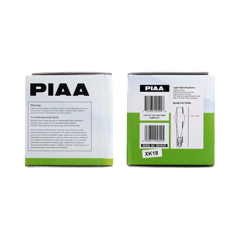 PIAA LED Light BarV-RF50 Combo Beam 5800K, 12V, 250W 50”