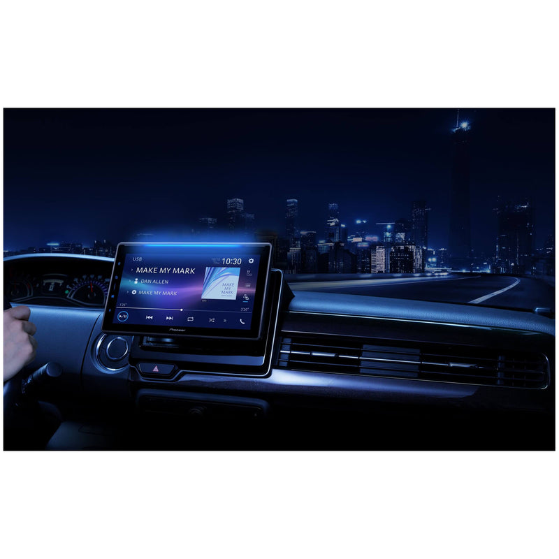 Pioneer 1DIN DMH-ZF9650BT AV Receiver with 10.1" Floating Capacitive Screen, WiFi, CarPlay/Android Auto & Weblink Hi-Res Audio