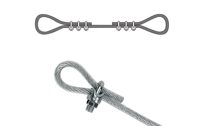 Al Fresco Marine grade stainless steel cable clip (lock)