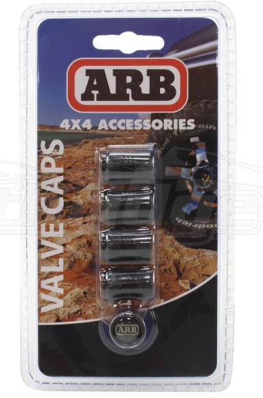 ARB Tire Valve Caps (Black/Silver/Red)