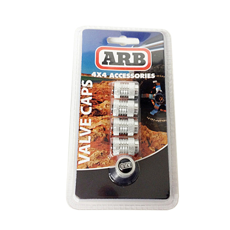 ARB Tire Valve Caps (Black/Silver/Red)
