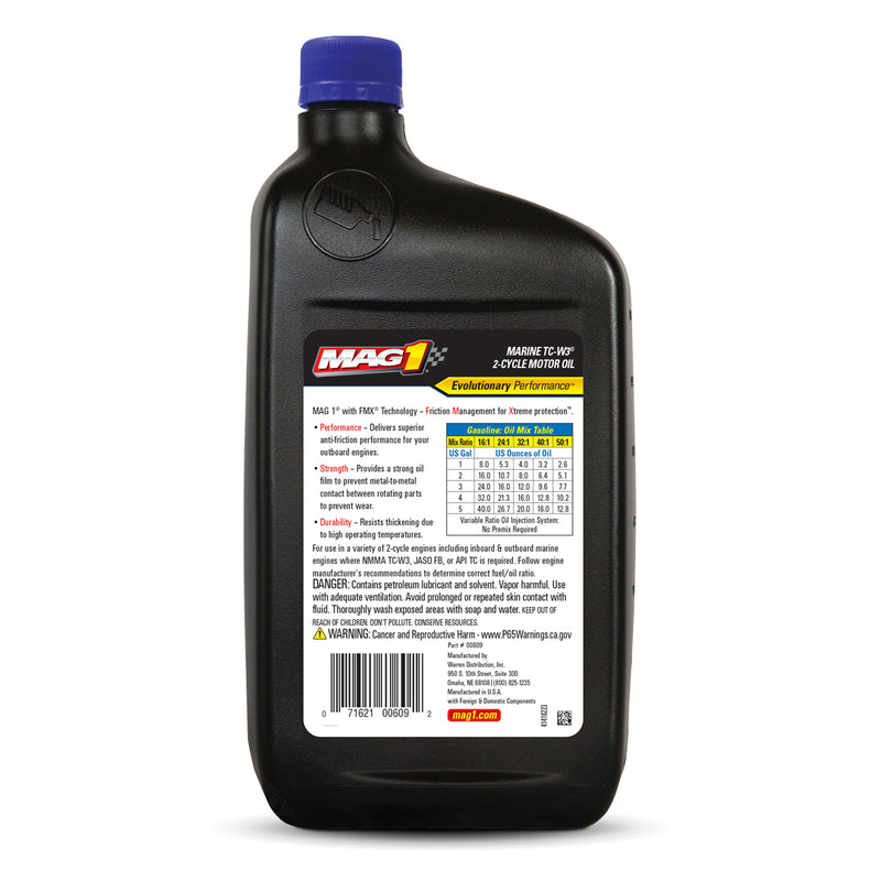 MAG1 2-Cycle Premium Oil TC-W3 & JASO FB 1qt.