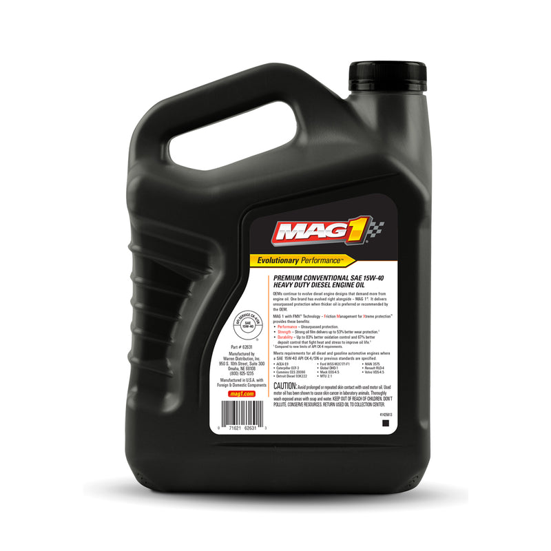 Mag1 Premium Conventional Heavy Duty Diesel Engine Oil 15W-40 1 Gallon