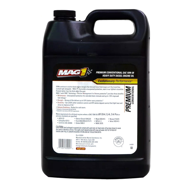 MAG1 10W30 API CK4 Premium HD Engine Oil 1gal/3.79L