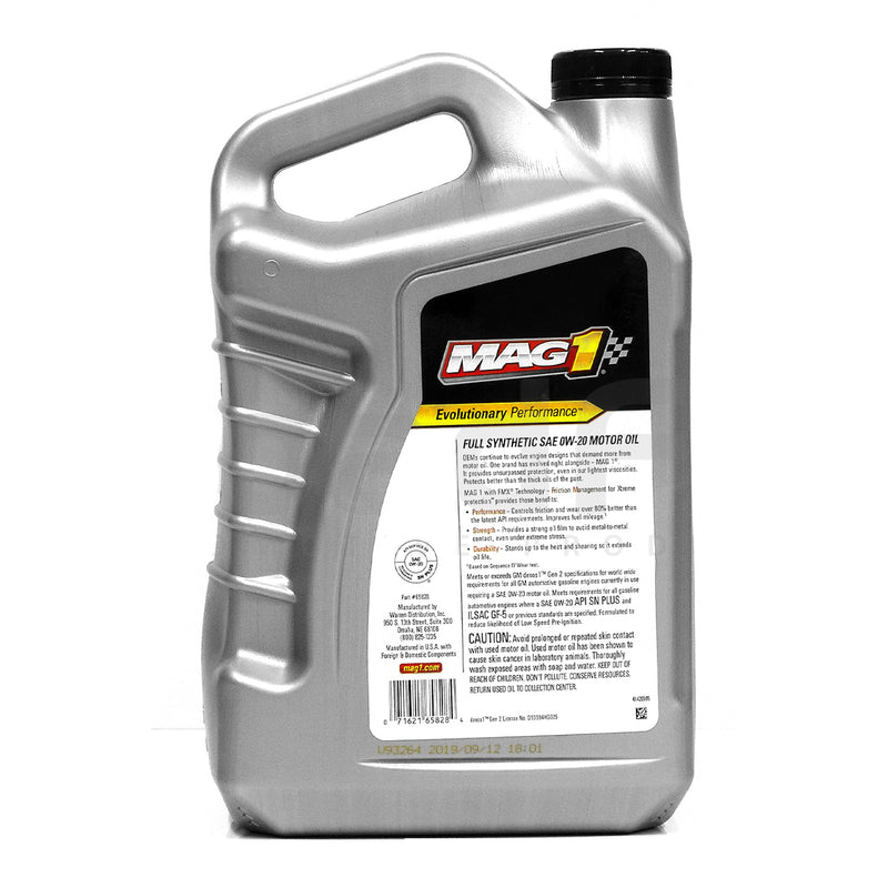 MAG1 0W20 API SN PLUS GF-5 Full Synthetic Oil 5qt/4.73L