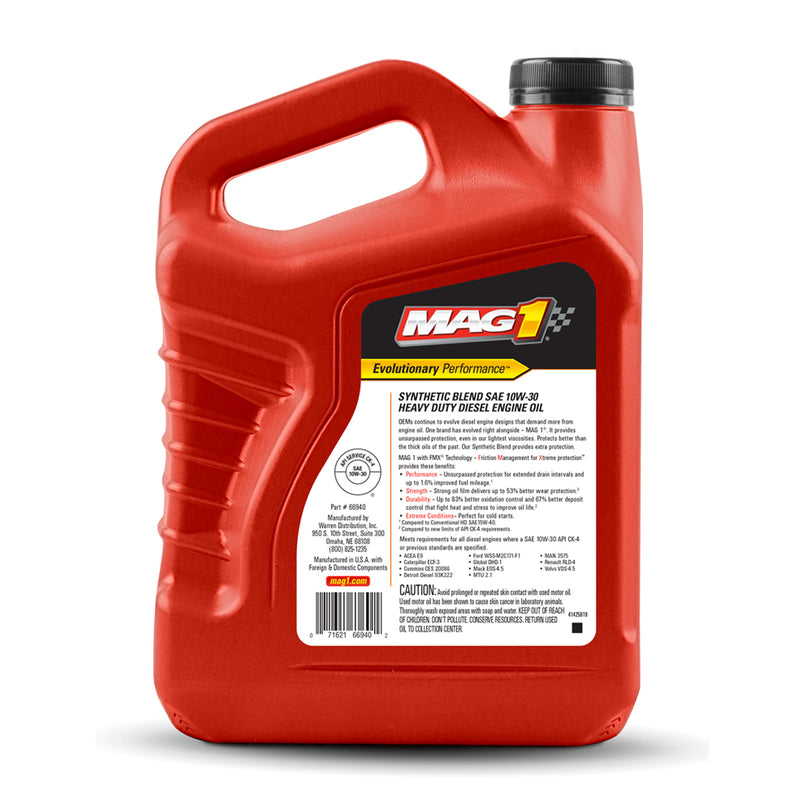 MAG1 10W30 API CK-4/SN Synthetic Blend HD Oil 1gal/3.79L