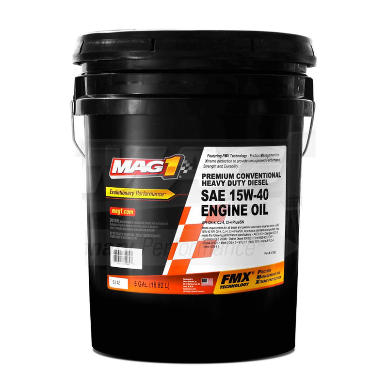 MAG1 15W40 API CK4 Premium HD Engine Oil 6gal/22.74L