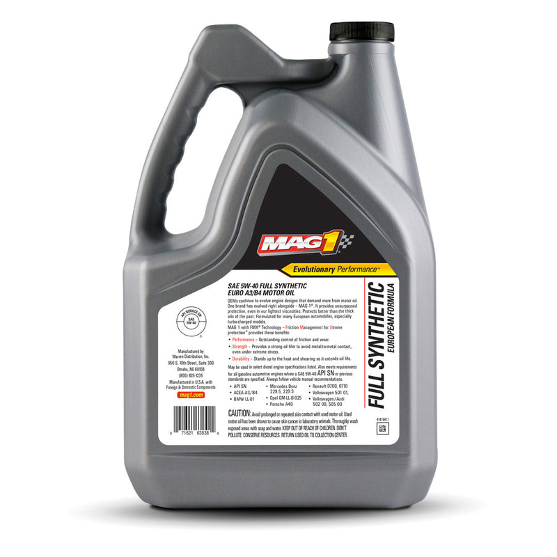 MAG1 5W40 API SN Full Synthetic Euro Blend 5qts/4.732L