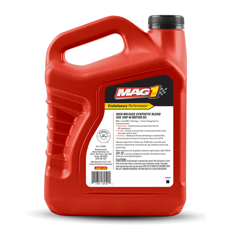 MAG1 10W40 API SP GF-6A Synthetic Blend High Mileage 1gal/3.79L